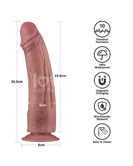 dual density dildo with vibration 10,5