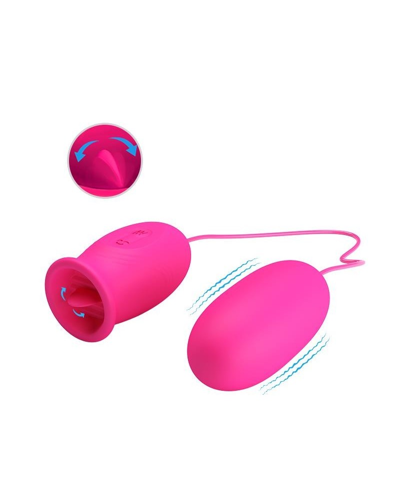 daisy vibrant egg with licking tongue rose