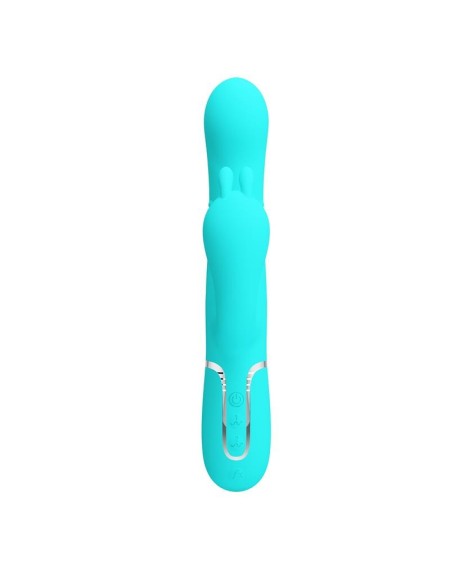 cammy tripple rabbit vibrator with beads turquoise