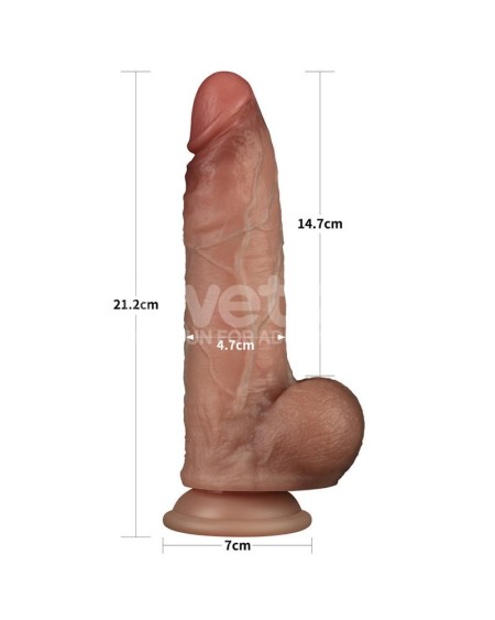 sliding pro dildo sliding peau dual layer 8.5