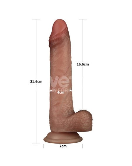 sliding pro dildo sliding peau dual layer 8.5