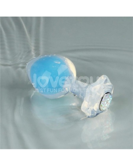 gemoria silicone butt plug internal steel ball glow in the dark