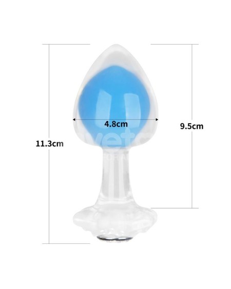 gemoria silicone butt plug internal steel ball glow in the dark