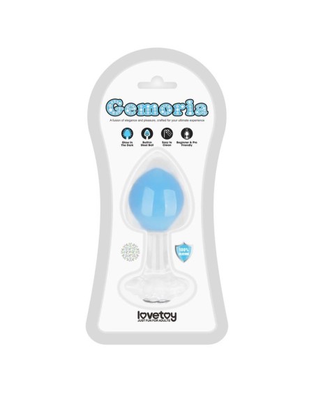 gemoria silicone butt plug internal steel ball glow in the dark