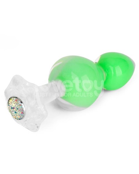 gemoria silicone butt plug internal steel ball glow in dark