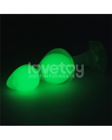 gemoria silicone butt plug internal steel ball glow in dark