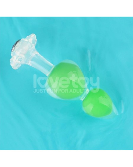 gemoria silicone butt plug internal steel ball glow in dark