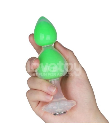 gemoria silicone butt plug internal steel ball glow in dark