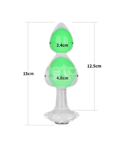 gemoria silicone butt plug internal steel ball glow in dark