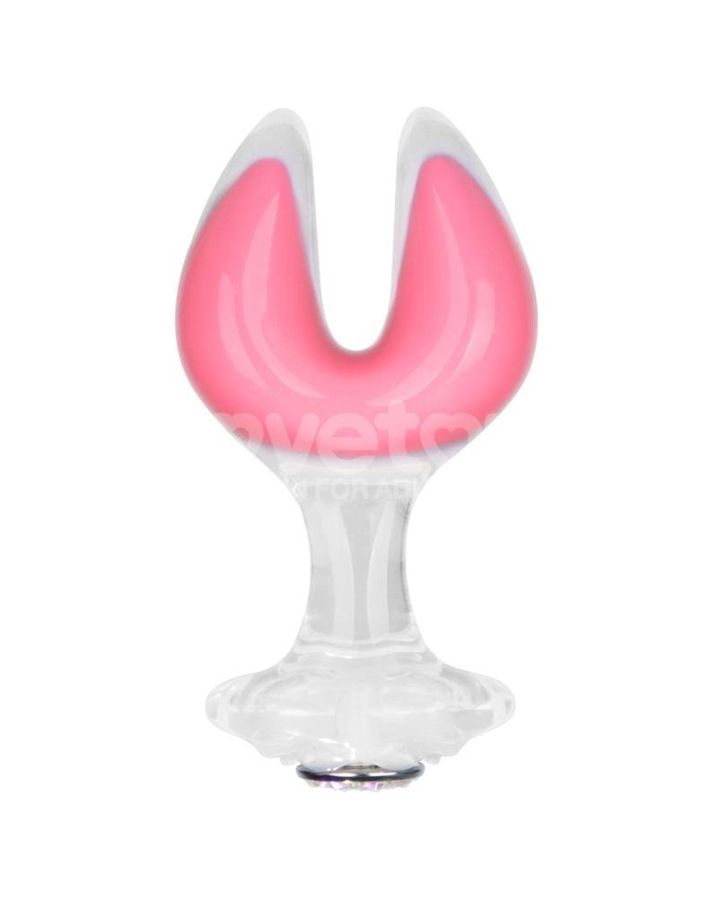 gemoria silicone butt plug dual crescent-shaped tip glow dark
