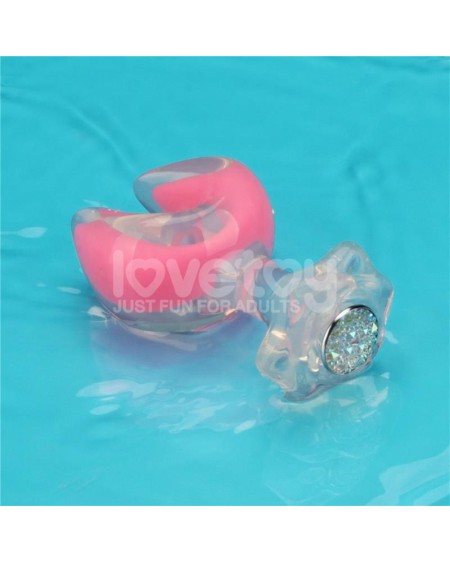 gemoria silicone butt plug dual crescent-shaped tip glow dark