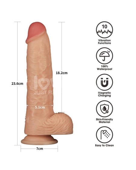 power basics dildo with vibration 9.5