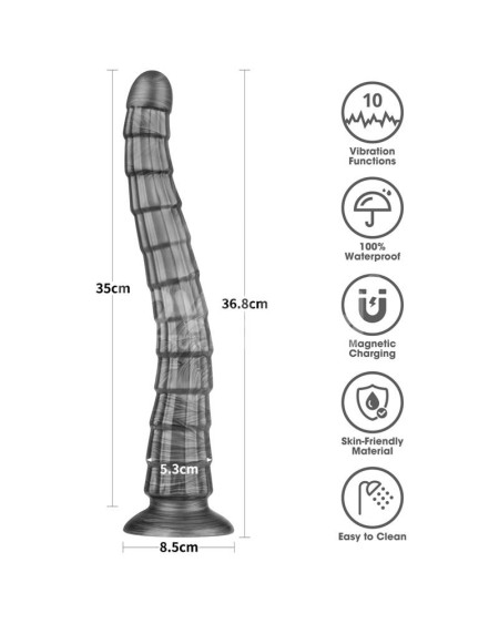 vibrax slider anal dildo with vibration king sized 14.5