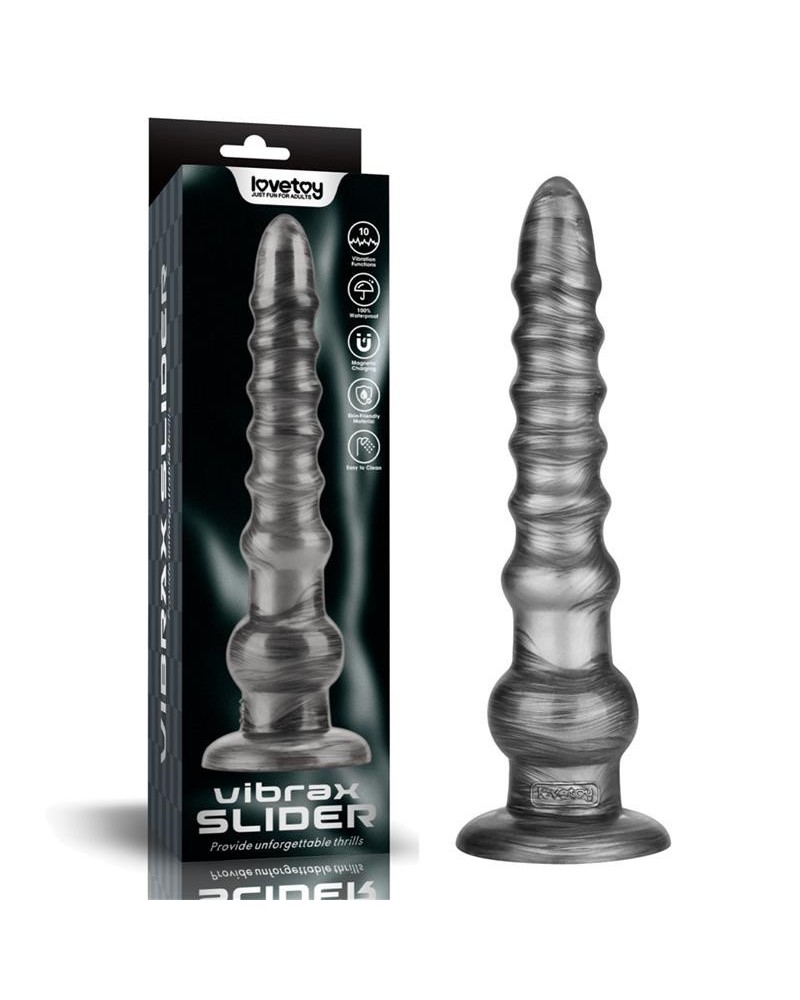 vibrax slider anal dildo with vibration king sized 12.5
