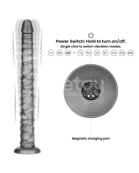 vibrax slider anal dildo with vibration king sized 16