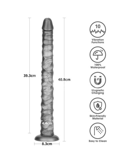 vibrax slider anal dildo with vibration king sized 16