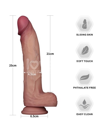 sliding pro ii dildo sliding peau dual-layer 10