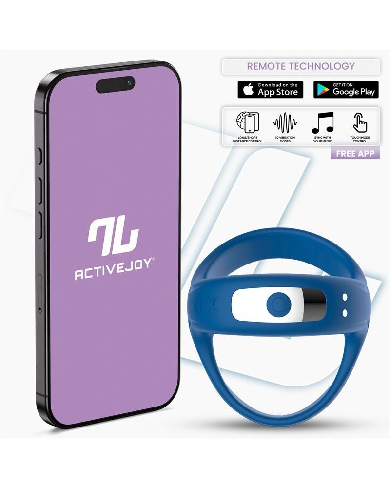 rank vibrant ring with app blue