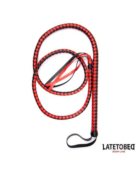 long whip blacl and red 210cm
