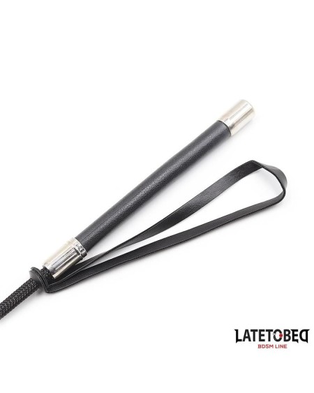 whip with heart shape noir 60cm
