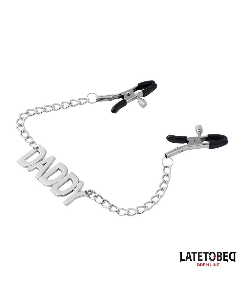 nipple clamps with daddy word pendant
