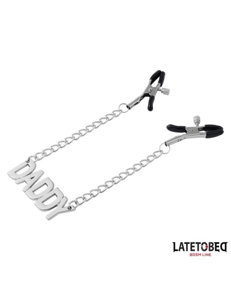 nipple clamps with daddy word pendant