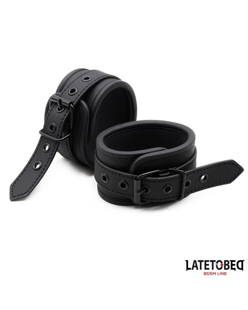 neoprene handcuffs noir