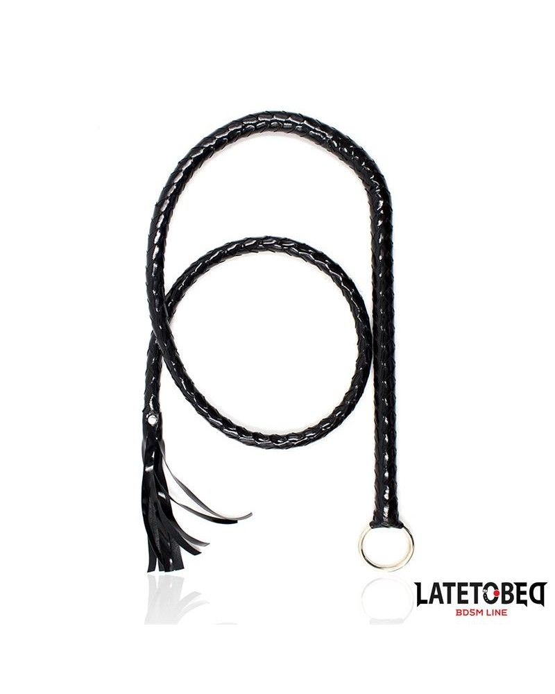 shiny noir long whip 138cm