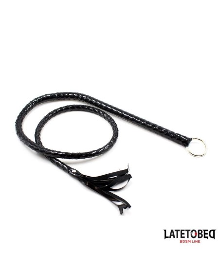 shiny noir long whip 138cm