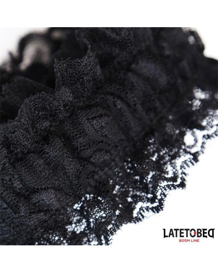 lace elastic wrist restraints noir