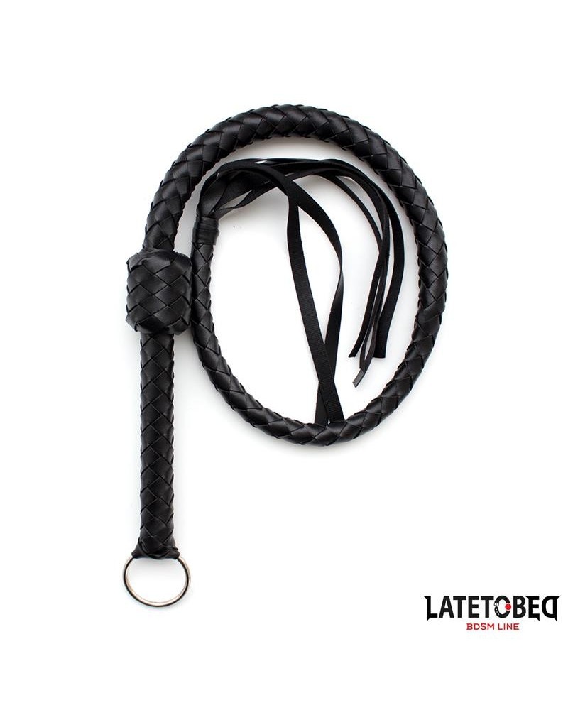 braided whip noir 116cm