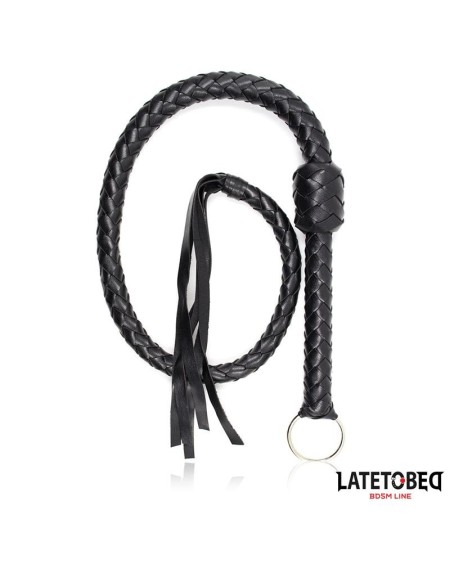 braided whip noir 116cm