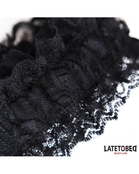 lace elastic ankle restraints noir