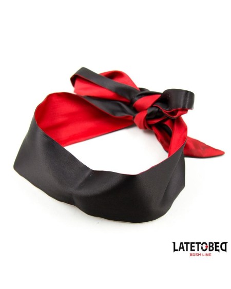 satin blindfold red and noir