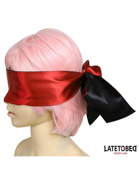 satin blindfold red and noir