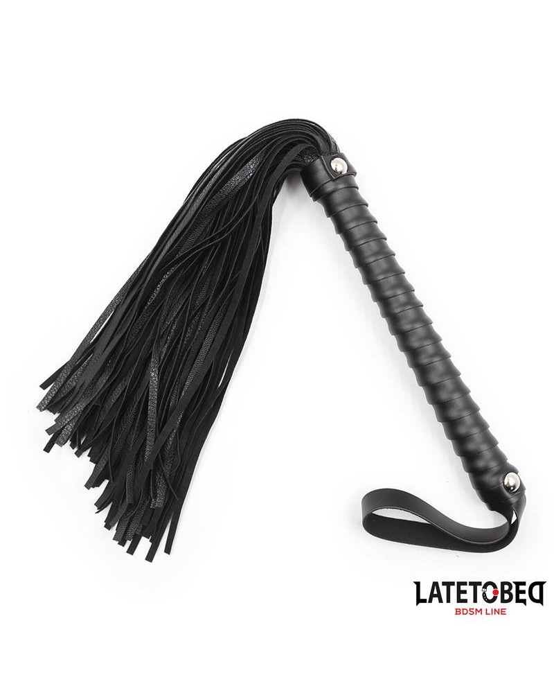textured handle flogger noir 48.5cm