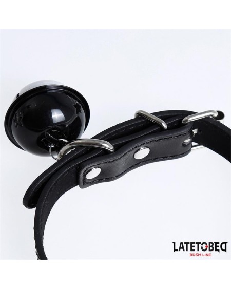 collar with bell noir adjustable