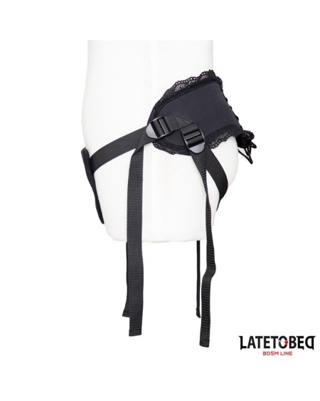 lace edge strap on with silicone ring