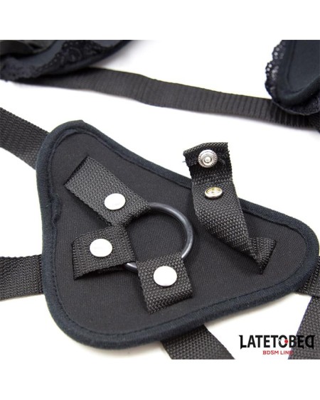 lace edge strap on with silicone ring