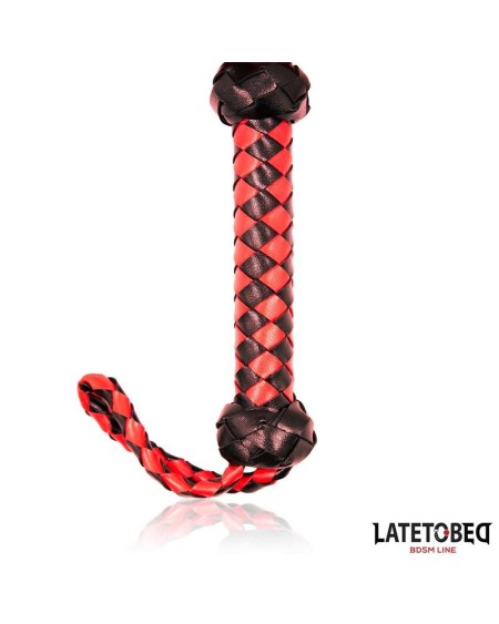 stripe barbed flogger red and noir