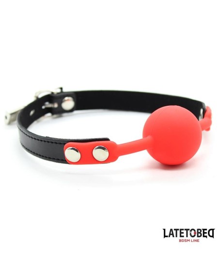 silicone ball gag with padlock red