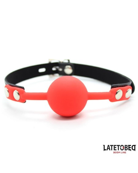 silicone ball gag with padlock red