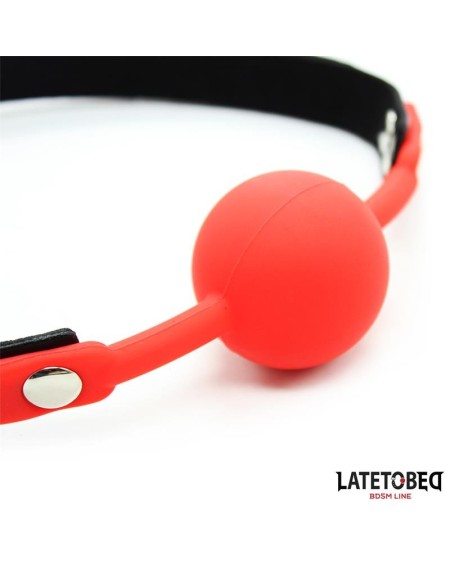 silicone ball gag with padlock red