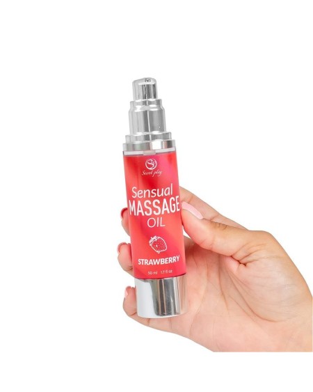 sensual massage oil strawberry 50 ml.