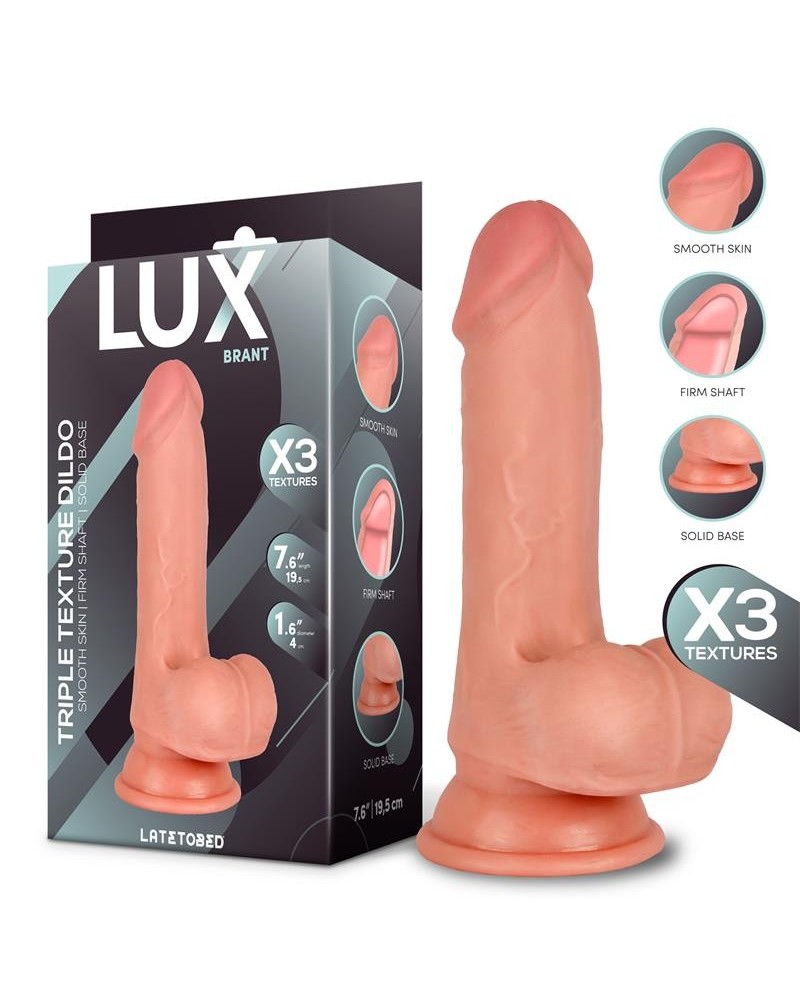 brant triple density dildo with balls 7.6