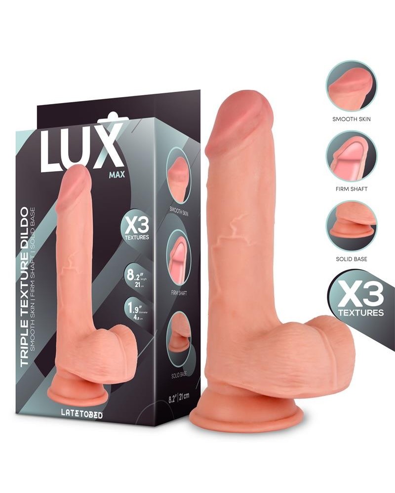 max triple density dildo with balls 8.2