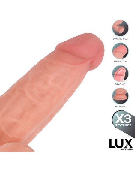 lars triple density dildo with swinging balls 7.6