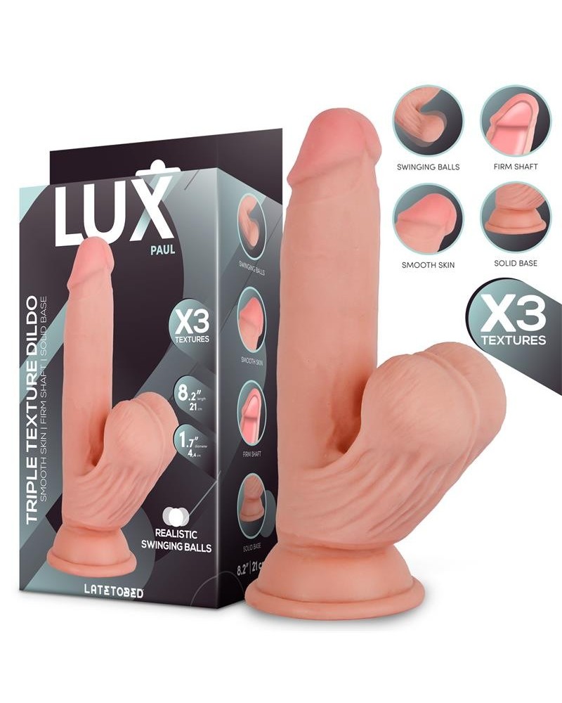 paul triple density dildo with swinging balls 8.2