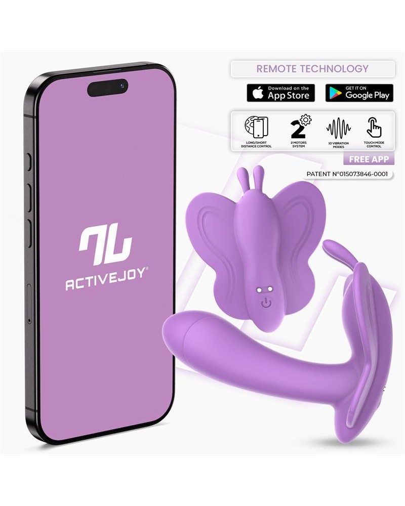 wingy butterfly vibrator with app lavender