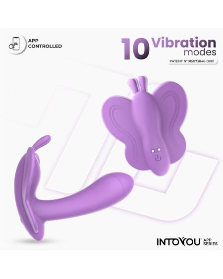wingy butterfly vibrator with app lavender